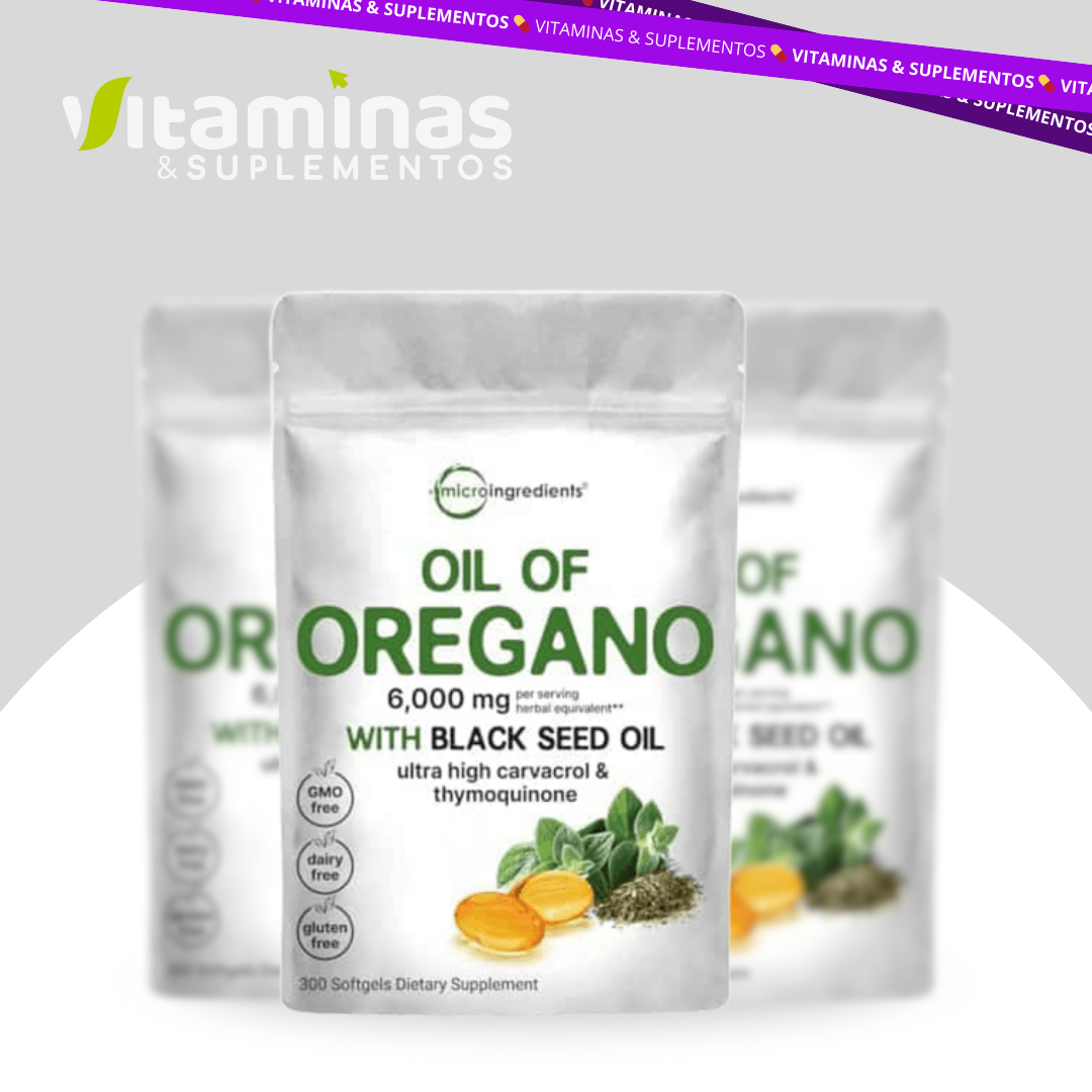 Suplemento de Aceite de Orégano y Semilla Negra - Fortalece tu Sistema Inmunológico